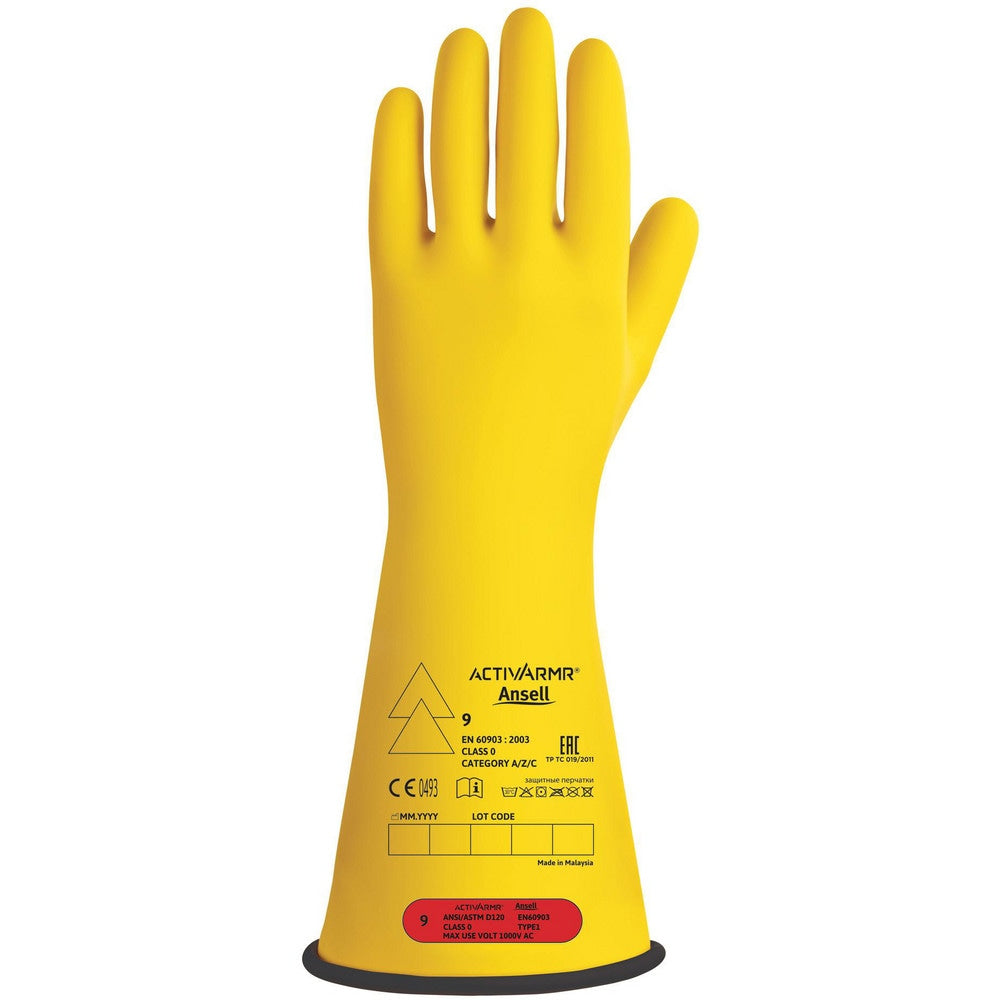 Rubber Linesman Gloves: Activarmr RIG014YBSC, Class 0, Size Medium & Large, 14" Long