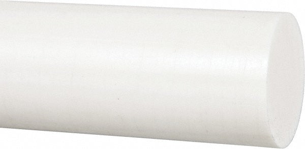 Plastic Rod: Polyester (Polybutylene Terephthalate), 1' Long, 3" Dia, Natural