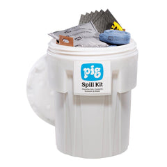 Spill Kits; Kit Type: Universal; Container Type: Overpack; Absorption Capacity: 60 gal; Color: White