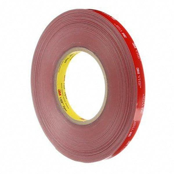 Gray Double-Sided Acrylic Foam Tape: 3/4" Wide, 36 yd Long, 45 mil Thick, Acrylic Adhesive