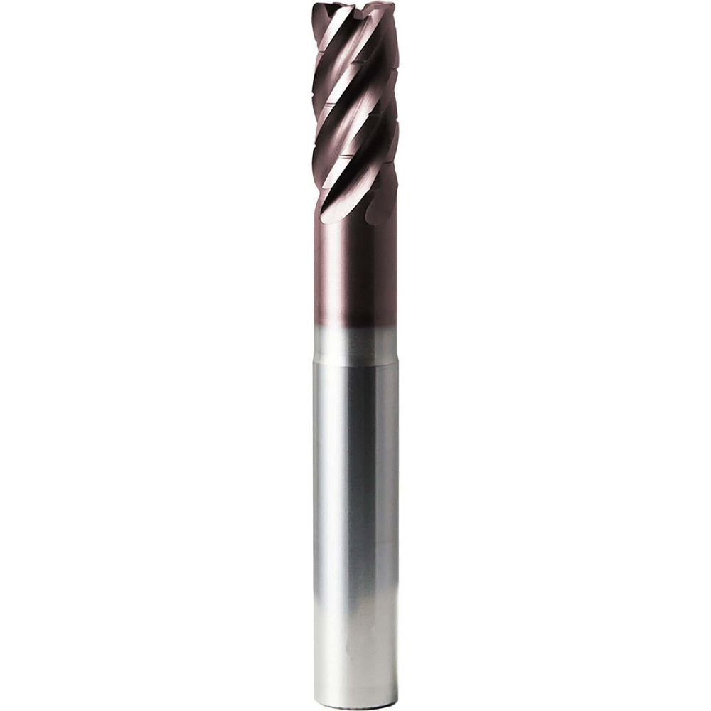 Corner Radius End Mill: 3/4" Dia, 1-1/2" LOC, 0.0300" Radius, 5 Flute, Solid Carbide