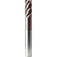 Corner Radius End Mill: 1/8" Dia, 1/4" LOC, 0.0300" Radius, 5 Flute, Solid Carbide