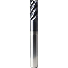 Corner Radius End Mill: 3/4" Dia, 1-1/2" LOC, 0.1900" Radius, 5 Flute, Solid Carbide