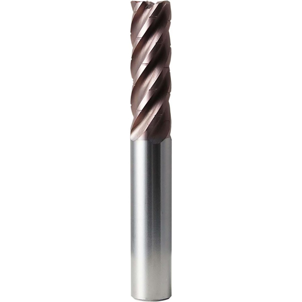 Corner Radius End Mill: 20 mm Dia, 60.00 mm LOC, 1.00 mm Radius, 5 Flute, Solid Carbide