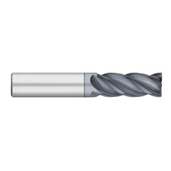 Corner Radius End Mill: 1/4" Dia, 3/4" LOC, 0.0200" Radius, 4 Flute, Solid Carbide