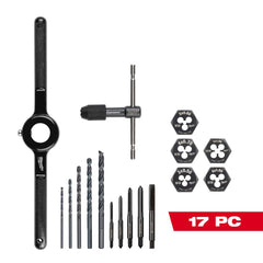 Tap, Die & Drill Sets; Minimum Tap Thread Size: M3-0.50; Maximum Tap Thread Size: 7X1.00; Minimum Die Thread Size: M3-0.50; Maximum Die Thread Size: M7-1.00; Minimum Drill Size: 2.5; Maximum Drill Size: 15/64; Die Shape: Hex; Adjustable Die: No