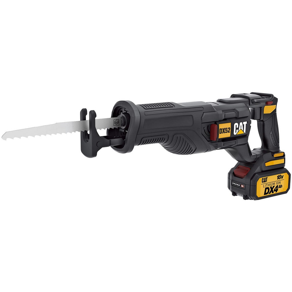 Cordless Reciprocating Saws; Voltage: 18.00; Strokes per Minute: 0 to 3000; Stroke Type: Orbital; Cutting Action: Orbital; Battery Chemistry: Lithium-ion; Battery Series: CAT 18V