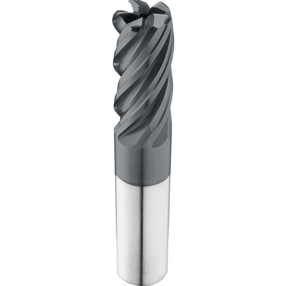 Corner Radius End Mill: 3/4" Dia, 2-1/4" LOC, 0.0600" Radius, 5 Flute, Solid Carbide