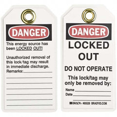 Do Not Operate Tag: 5-3/4" High, 3" Wide, Polyester, "DANGER"