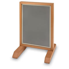 Enclosed Letter Board: 36" Wide, 24" High, Recycled Plastics, Cedar