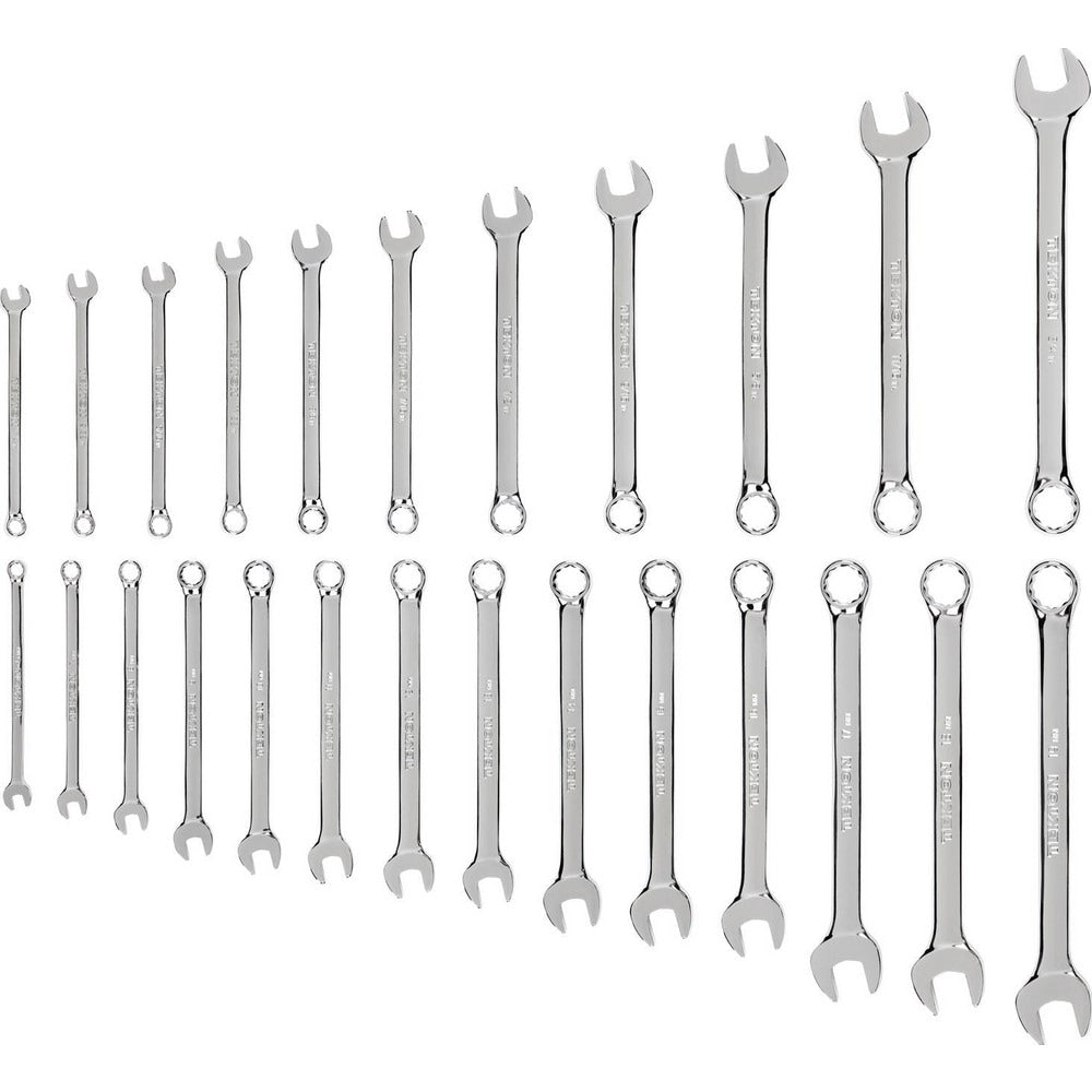 Combination Wrench Set: 25 Pc, Inch & Metric