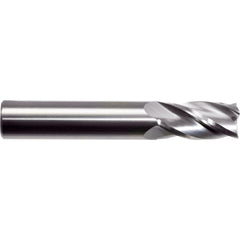 Square End Mill: 1" Dia, 1-1/2" LOC, 4 Flute, Solid Carbide