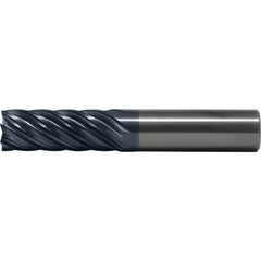 Square End Mill: 5/8" Dia, 3" LOC, 7 Flute, Solid Carbide