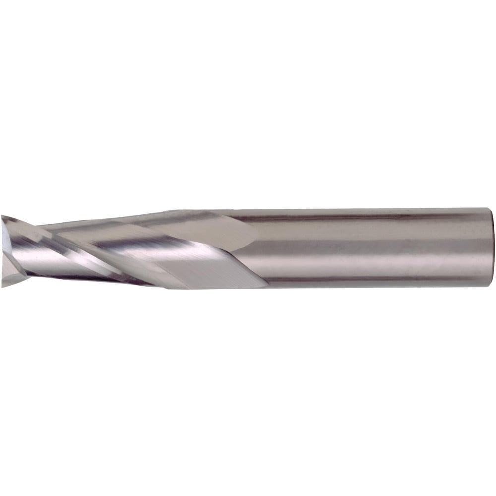 Corner Radius End Mill: 1/4" Dia, 3/4" LOC, 0.51 mm Radius, 2 Flute, Solid Carbide