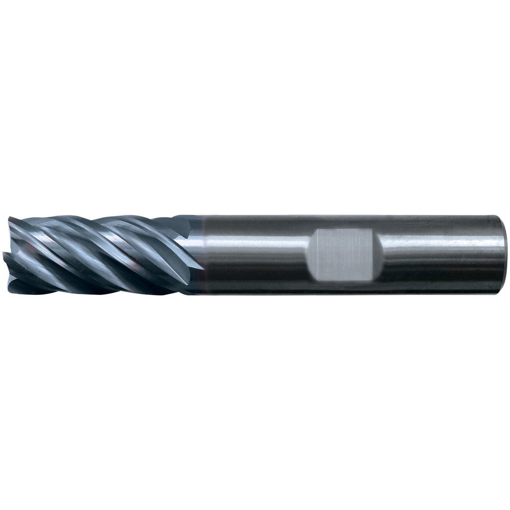 Square End Mill: 5/8" Dia, 2-1/4" LOC, 5 Flute, Solid Carbide