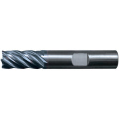 Corner Radius End Mill: 1" Dia, 1-1/2" LOC, 3.17 mm Radius, 5 Flute, Solid Carbide