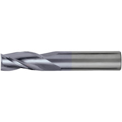 Corner Radius End Mill: 1/4" Dia, 3/4" LOC, 0.76 mm Radius, 3 Flute, Solid Carbide