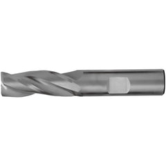 Corner Radius End Mill: 1/8" Dia, 1/2" LOC, 0.25 mm Radius, 3 Flute, Solid Carbide