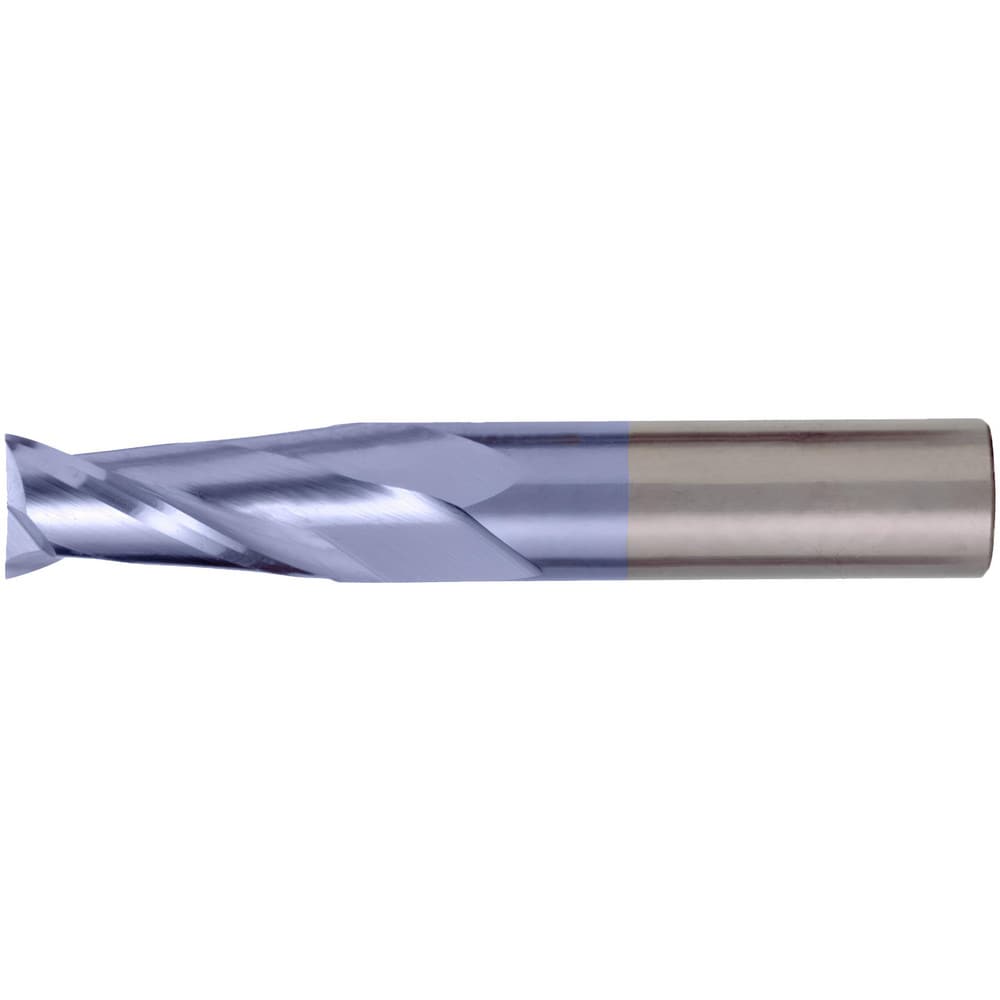 Corner Radius End Mill: 1" Dia, 1-1/2" LOC, 0.76 mm Radius, 2 Flute, Solid Carbide