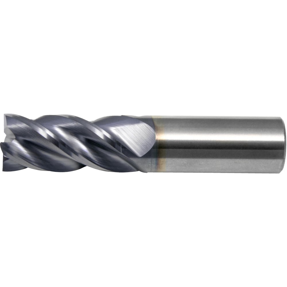 Corner Radius End Mill: 1" Dia, 2-1/4" LOC, 1.52 mm Radius, 4 Flute, Solid Carbide