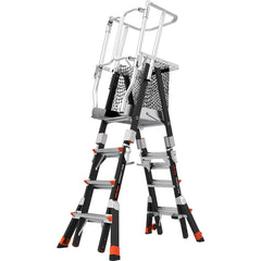 6 Step Fiberglass Foldable Step Ladder: Type IAA 375 lb Capacity 6' Height