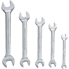 Double Head Open End Wrench Set: 5 Pc, Inch