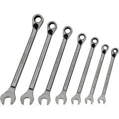 Combination Wrench Set: 7 Pc, Inch