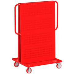 Mobile Work Stands; Stand Type: Mobile A-Frame Lean Tool Cart; Stand Style: A-Frame; Brake Type: Wheel Brake; Leg Style: Fixed; Load Capacity: 1000; Color: Red; Maximum Height: 62 in