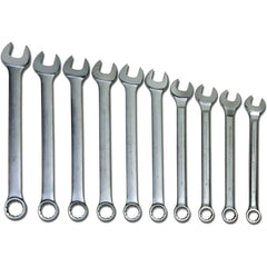 Combination Wrench Set: 10 Pc, Inch