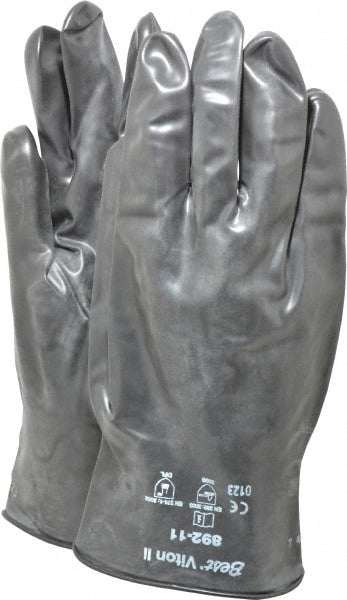 Chemical Resistant Gloves: SHOWA Size 2X-Large, Viton, Unsupported