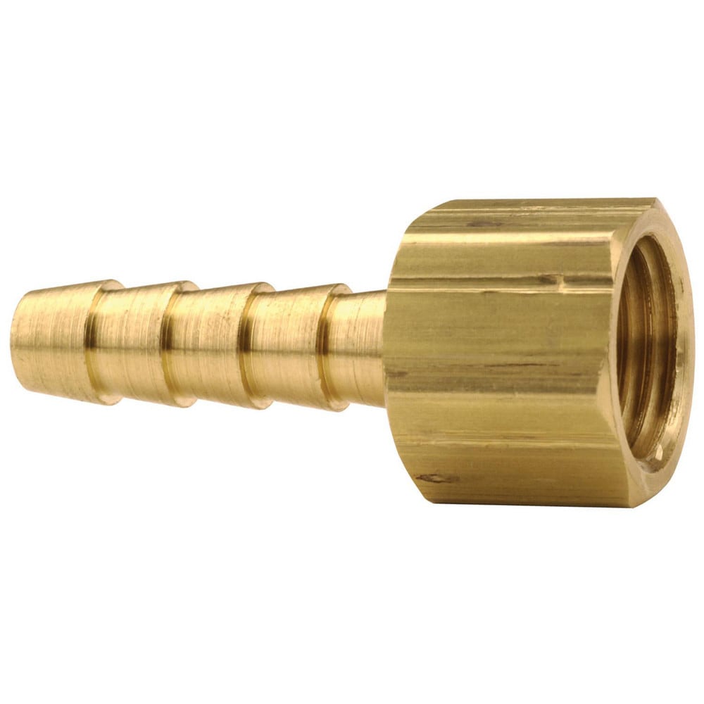 Barbed Hose Fittings; Fitting Type: Female Swivel, Hose Barb; Material: Brass; Thread Standard: NPSM; Thread Size: 3/8; End Connection: Hose Barb x Female Swivel Ball-End; Hose Inside Diameter (Inch): 1/4; Hose Outside Diameter: 1/4