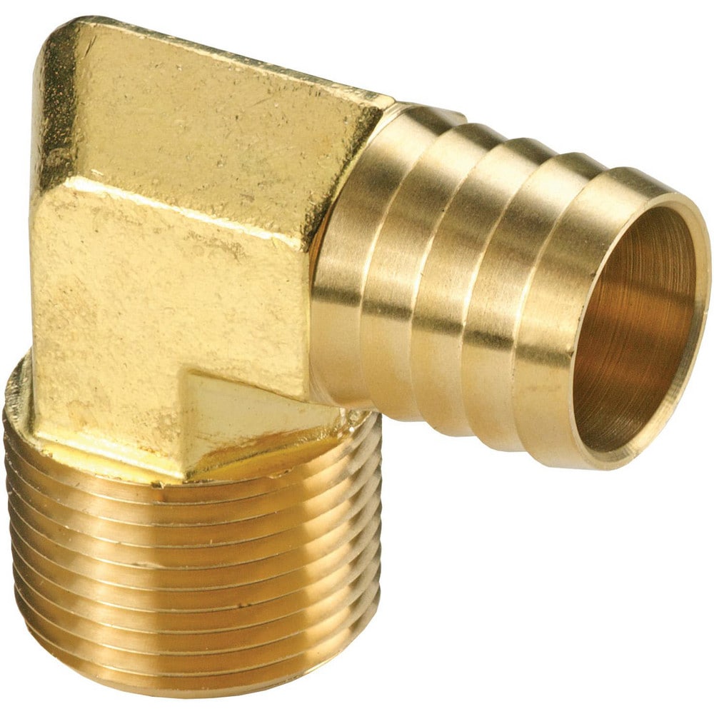 Barbed Hose Fittings; Fitting Type: Hose Barb Insert; Material: Brass; Thread Standard: NPTF; Thread Size: 1/2; End Connection: Hose Barb x Male NPT; Hose Inside Diameter (Inch): 3/8; Hose Outside Diameter: 3/8