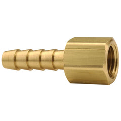 Barbed Hose Fittings; Fitting Type: Female Swivel, Hose Barb; Material: Brass; Thread Standard: UNF; Thread Size: 7/16-20; End Connection: Hose Barb x Female 45 Deg SAE/37 Deg JIC Swivel; Hose Inside Diameter (Inch): 1/4; Hose Outside Diameter: 1/4