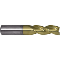 Square End Mill: 3/4" Dia, 3-1/4" LOC, 3 Flute, Solid Carbide