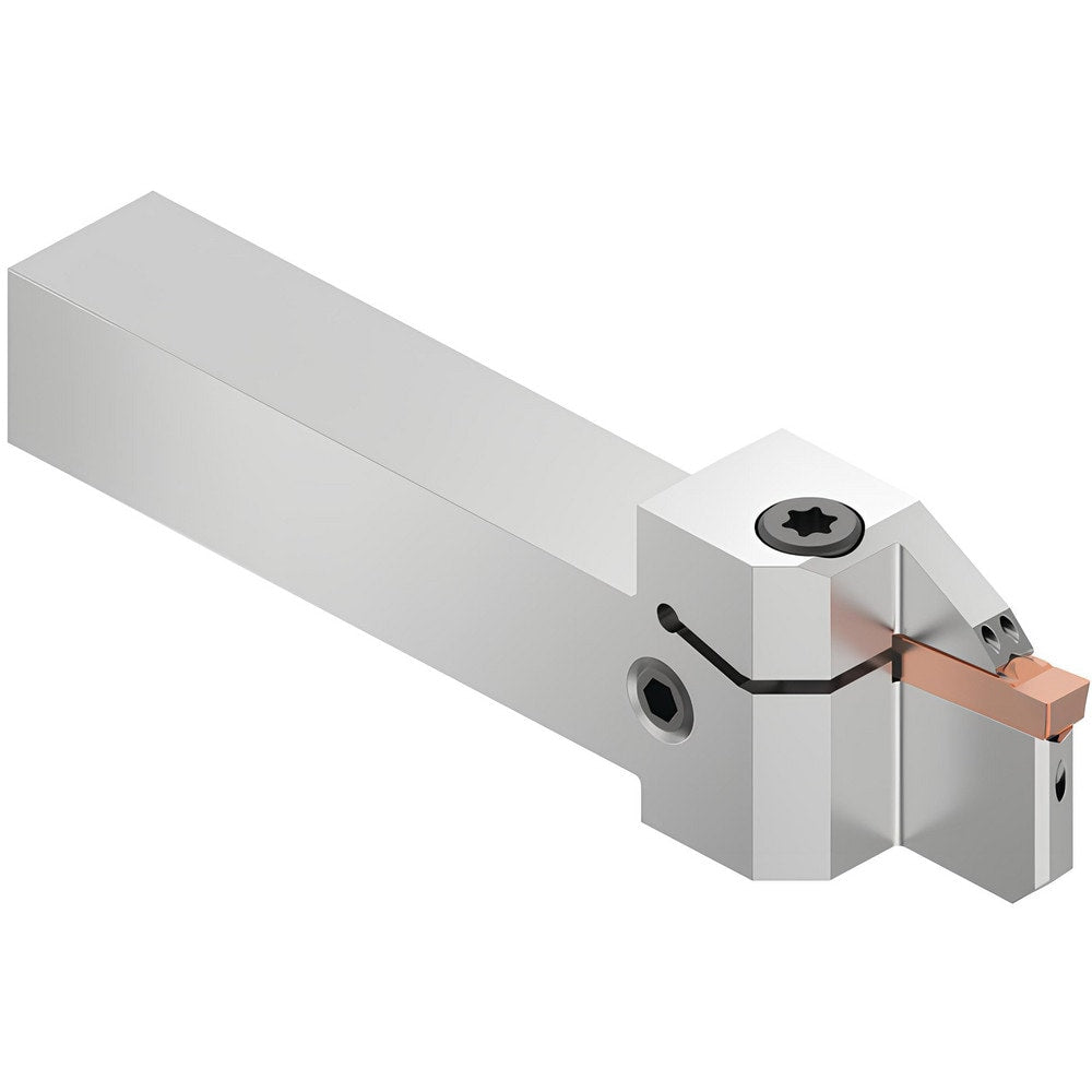 Indexable Grooving/Cut-Off Toolholders; Internal or External: External; Hand of Holder: Right Hand; Maximum Depth of Cut (mm): 10.00; Maximum Groove Width (mm): 6.00; Minimum Groove Width (Decimal Inch): 0.2500