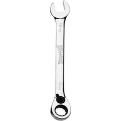 Combination Wrench: 19.00 mm Head Size, 15 deg Offset