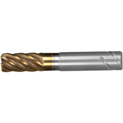 Corner Radius End Mill: 20 mm Dia, 38.00 mm LOC, 0.50 mm Radius, 6 Flute, Solid Carbide