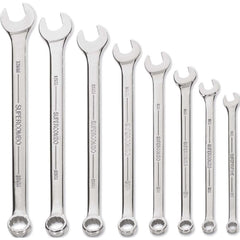 Combination Wrench Set: 8 Pc, Metric