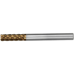 Corner Radius End Mill: 3/4" Dia, 2-1/4" LOC, 0.0150" Radius, 5 Flute, Solid Carbide