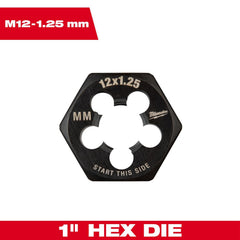 Hex Rethreading Die:  Right Hand, No Carbon Steel