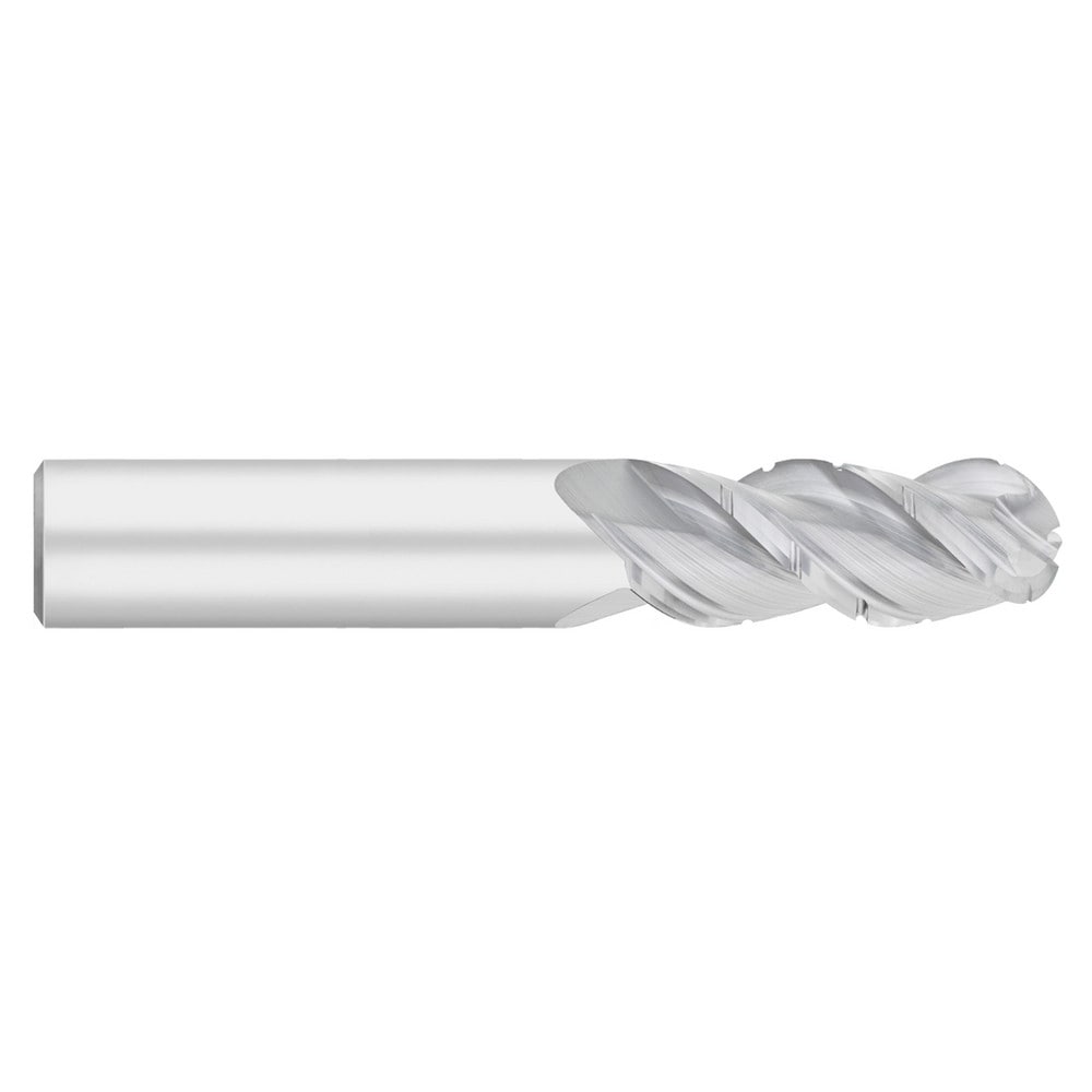 Ball End Mill: 5/8" Dia, 1-5/8" LOC, 3 Flute, Solid Carbide