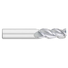 Corner Radius End Mill: 1/4" Dia, 3/4" LOC, 0.0600" Radius, 3 Flute, Solid Carbide