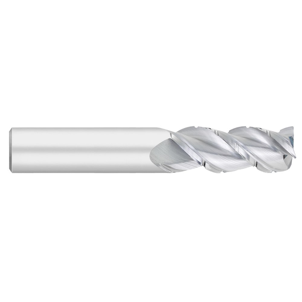 Corner Radius End Mill: 3/16" Dia, 5/8" LOC, 0.50 mm Radius, 3 Flute, Solid Carbide