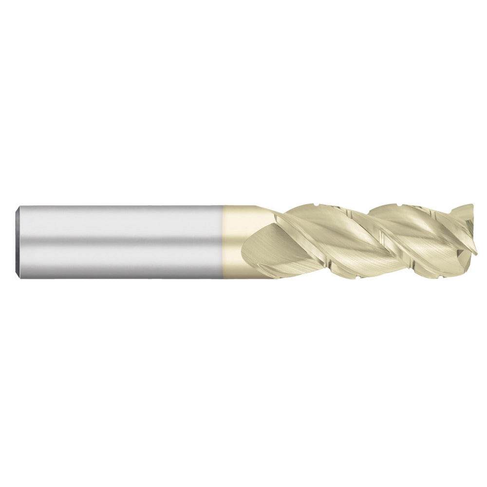 Corner Radius End Mill: 3/16" Dia, 5/8" LOC, 0.0300" Radius, 3 Flute, Solid Carbide