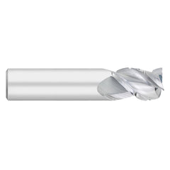 Corner Radius End Mill: 1/4" Dia, 1/2" LOC, 0.50 mm Radius, 3 Flute, Solid Carbide