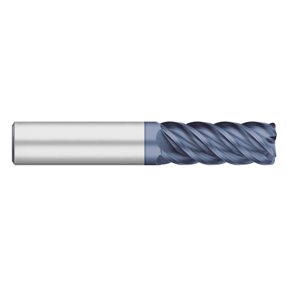 Corner Radius End Mill: 3/16" Dia, 3/4" LOC, 0.0300" Radius, 5 Flute, Solid Carbide