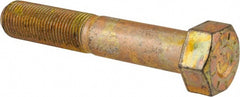 Hex Head Cap Screw: 5/8-18, 3-1/2" Length Under Head, Grade L9 Steel, Yellow Zinc Dichromate Finish