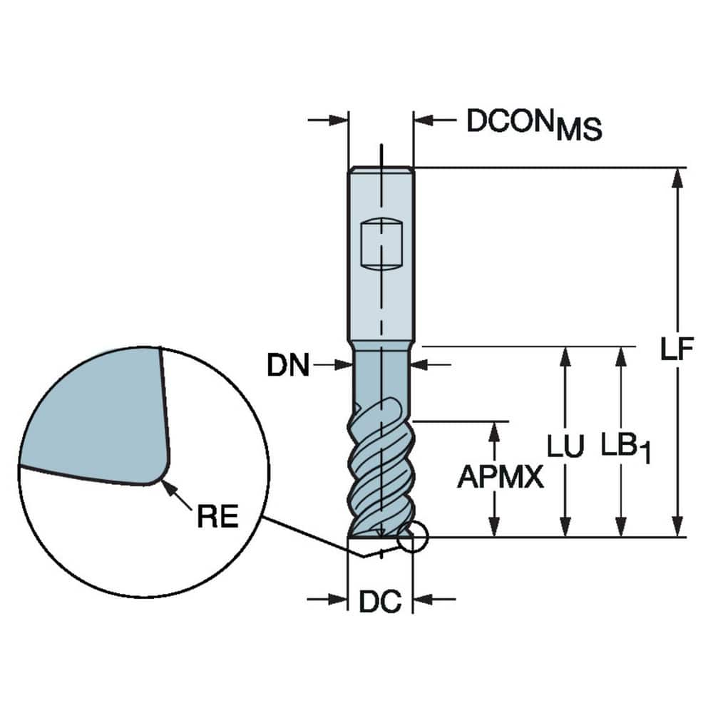 VBGW 331 flat_top BC8020, 1/64″ Corner Radius, 3/16″ Thick, 3/8″ Inscribed Circle, Turning Indexable Insert