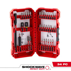 Power Screwdriver Philips, Slotted, Square & Torx: 34 Pc