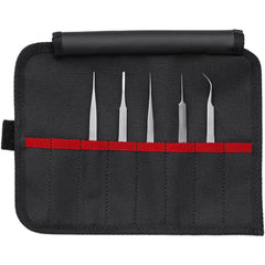 Tweezer & Tong Sets; Material: Stainless Steel; Number of Pieces: 5; Container Type: Pouch; Magnetic: No; Includes: 92 21 02, 92 21 03, 92 21 01, 92 31 01, 92 51 01; Insulated: No